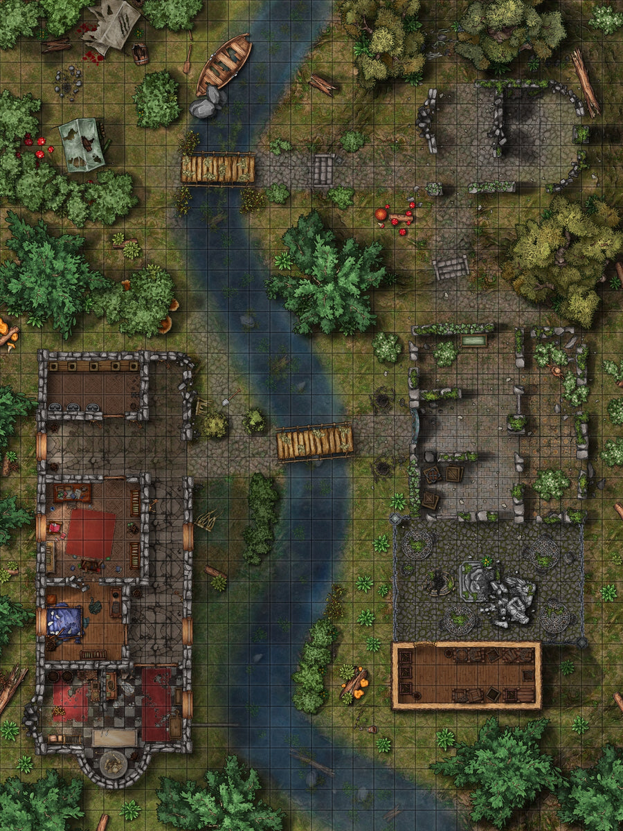 Map Pack #27 - Waterways – The DM Lair