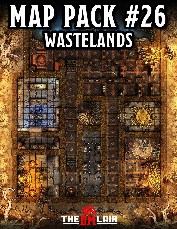 Map Pack #26 - Wastelands – The DM Lair