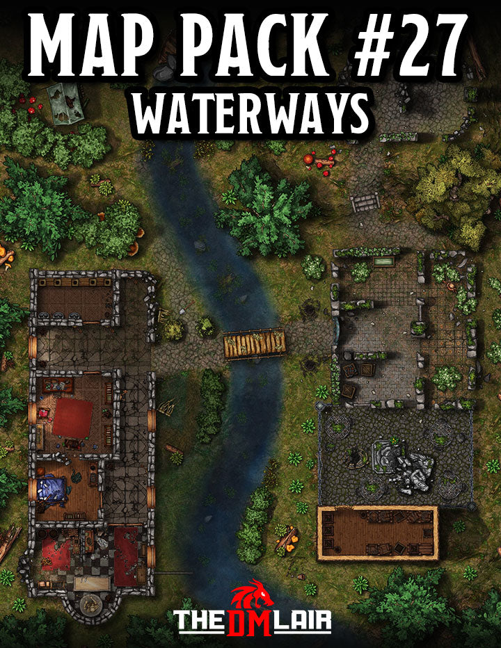 Map Pack #27 - Waterways – The DM Lair