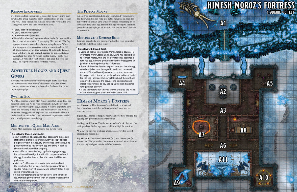 Snow & Slime - Lair Magazine #48, December 2024 Issue – The DM Lair