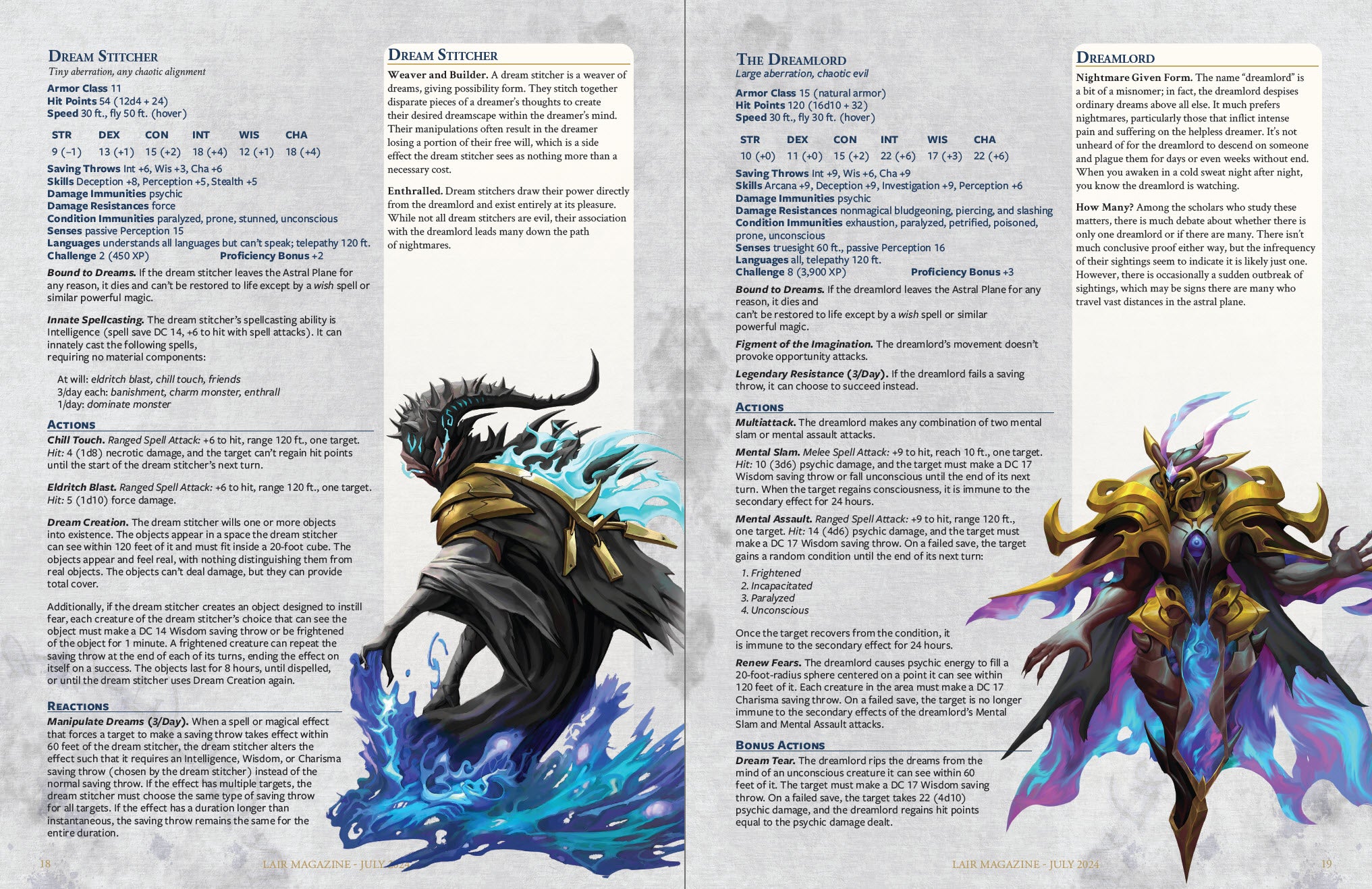 dream monsters 5e Dreams & Destiny