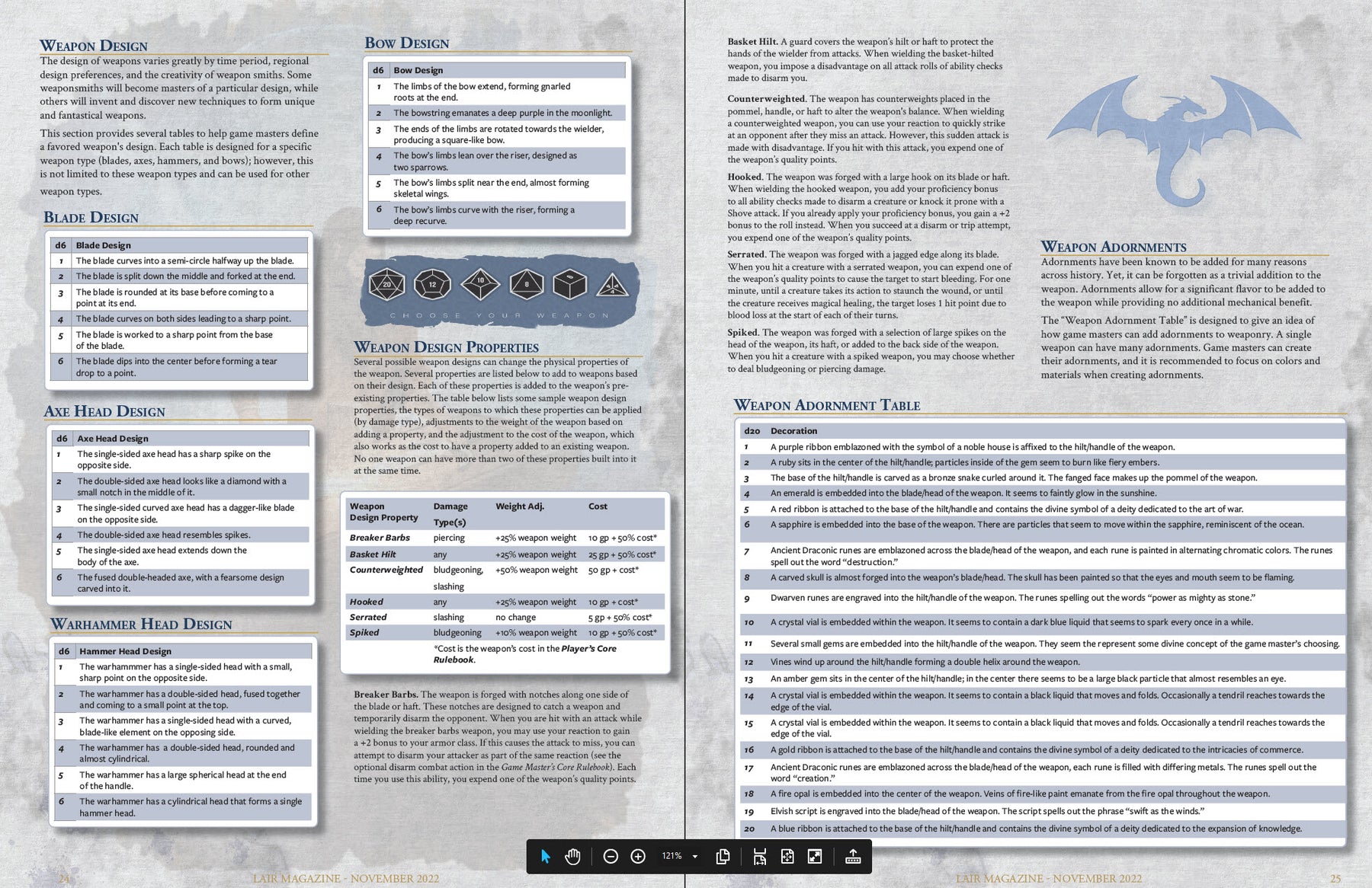 Warfare & Wizardry - Lair Magazine #23, November 2022 Issue – The DM Lair